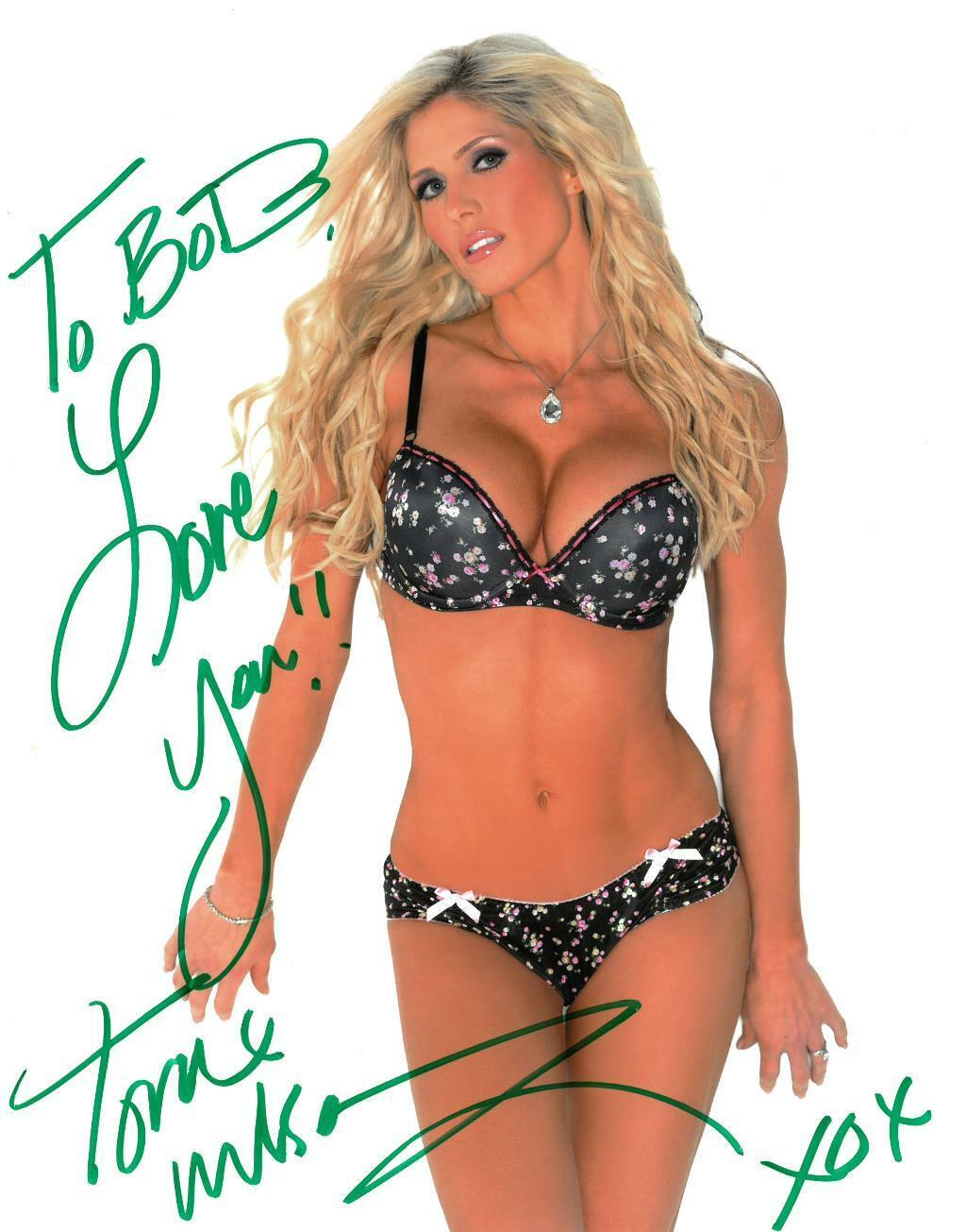 Torrie Wilson Signed Sexy Authentic Autographed 8x10 Photo Poster painting JSA #MM43202