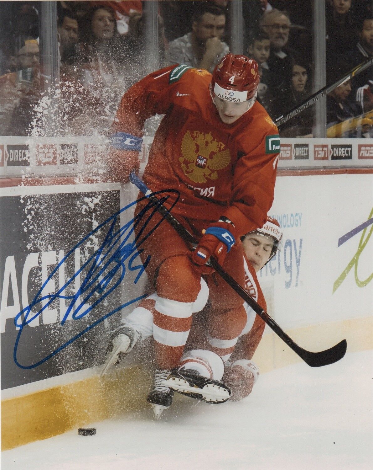 Russia Alexander Alexeyev Autographed Signed 8x10 IIHF Photo Poster painting COA #3