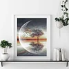 Full Embroidery Moon and Tree Stamped Cross Stitch 3-Strand 11CT (szx850)