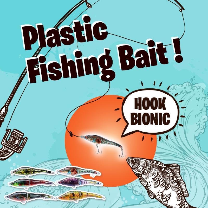 Professional Metal Hook Bionic Soft Plastic Fishing Lures Bait
