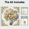 Kit d&rsquo;art en perles perl&eacute;es color&eacute;es DIY pour d&eacute;coration int&eacute;rieure adulte 25x25cm avec cadre