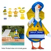 Goose Clothing with Umbrella Funny Raincoat and Hat Costume for Patio Yard Decor