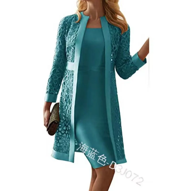 Uveng Uveng New Women's Color Lace Dress Two Coat Wish