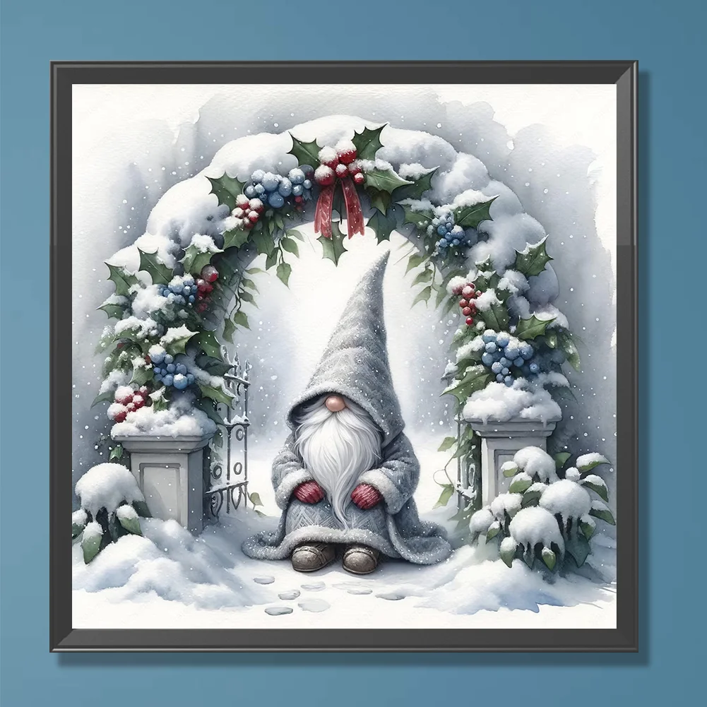 Diamond Painting - Full Round Drill - Christmas Gnome(Canvas|30*30cm)