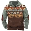 💥 2025 Hot Sale! Retro-style printed pullover sweatshirt, street style, men's loose casual