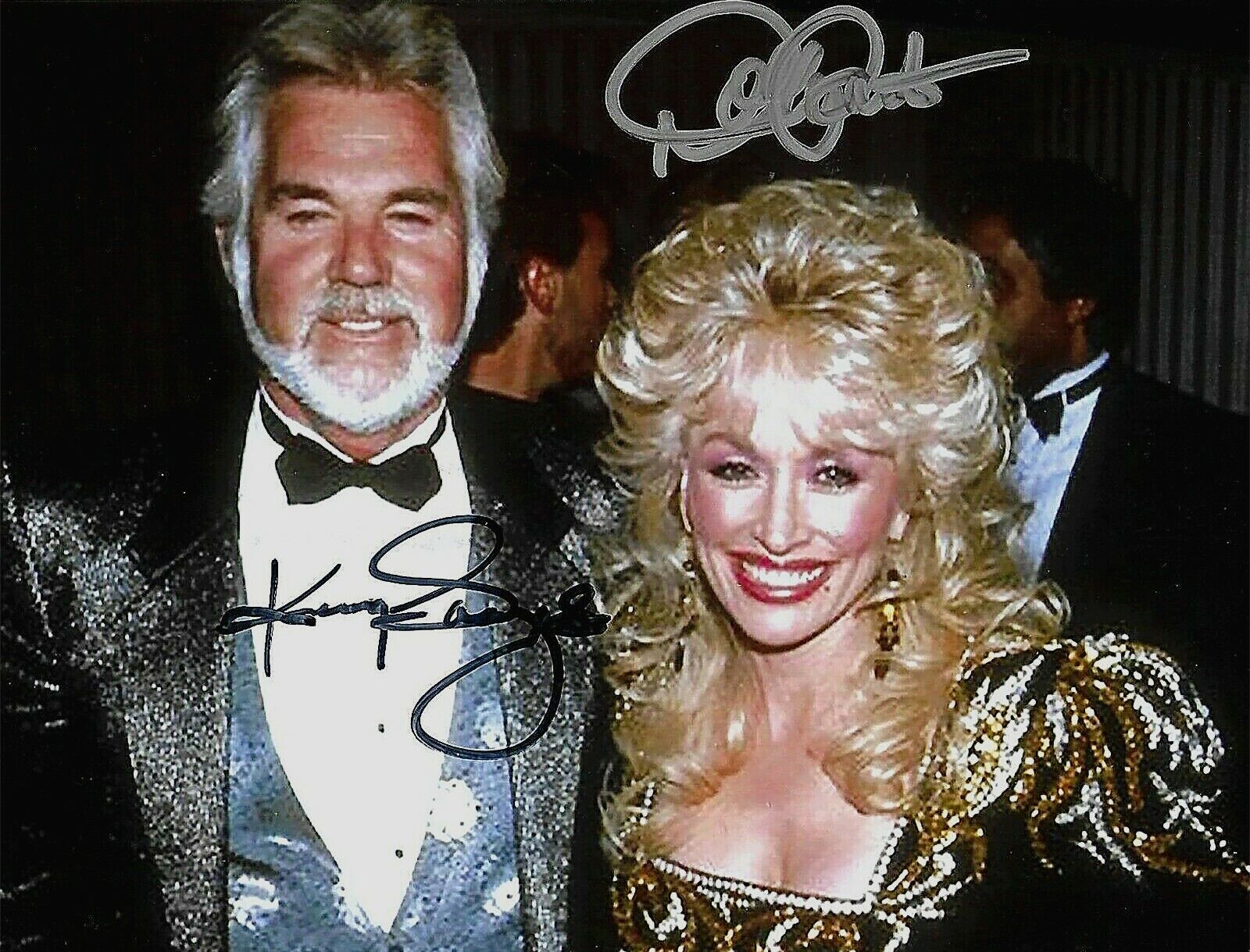 DOLLY PARTON KENNY ROGER SIGNED AUTOGRAPH SIGNATURE 8.5X11 Photo Poster painting PICTURE REPRINT