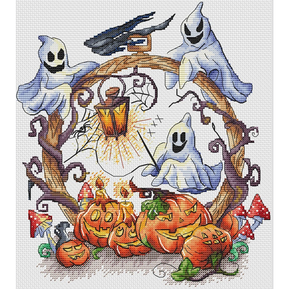 

Halloween - 14CT Counted Cross Stitch - 40*45CM, 501 Original