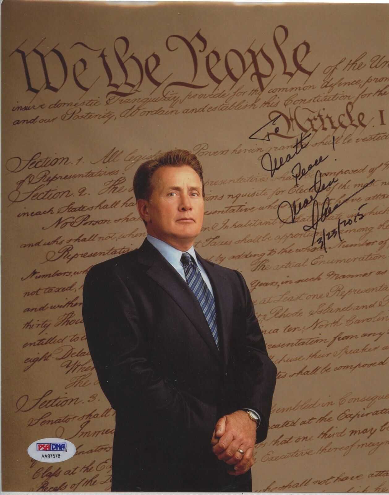 MARTIN SHEEN 8x10 Photo Poster painting Signed Autographed Auto PSA DNA COA West Wing