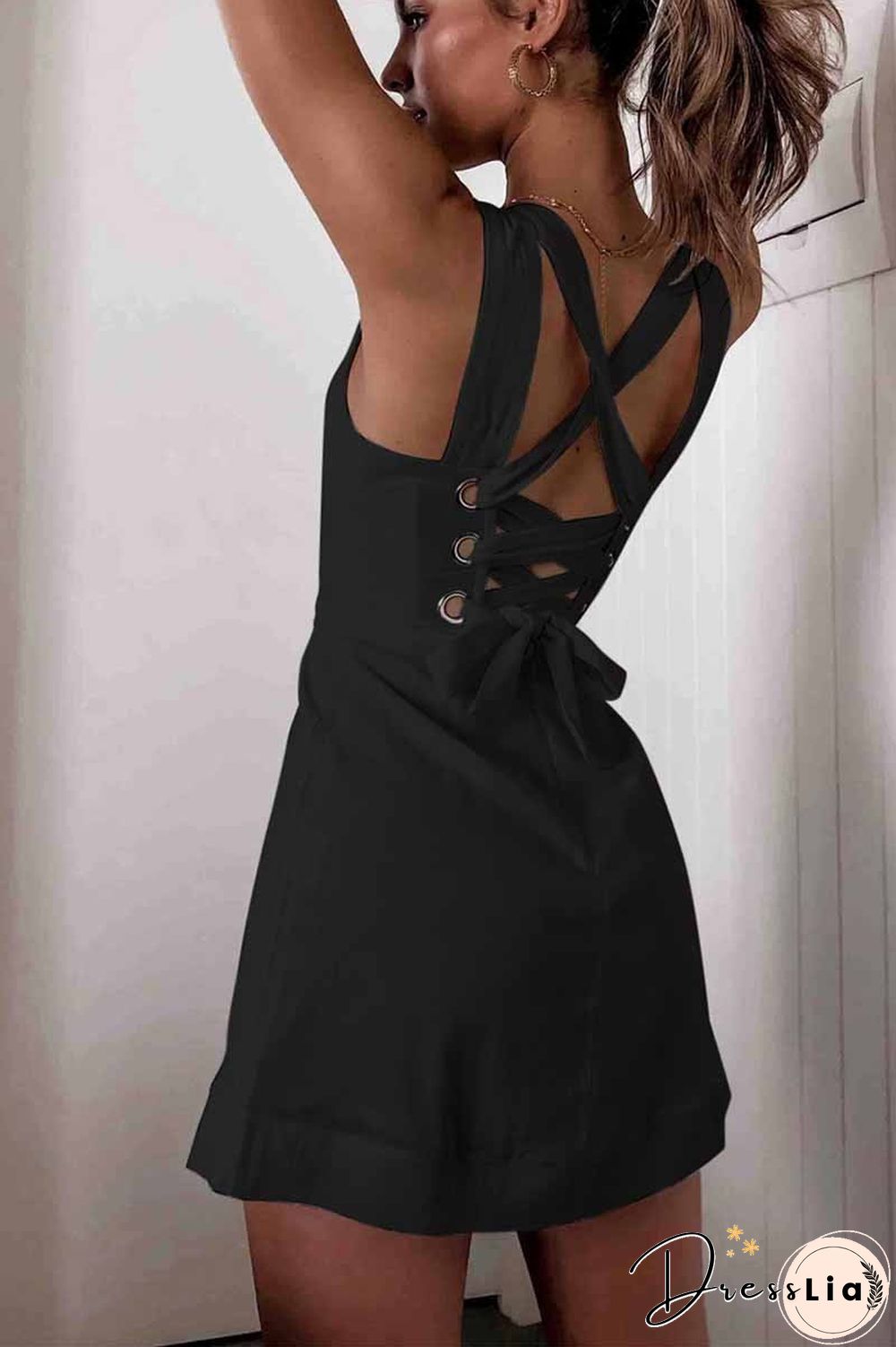 New Sexy Halter Straps Mini Dress