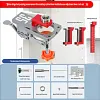 All-In-One 35mm Hinge Drilling Guide Jig, Woodworking Positioning Tool for Wardrobe & Cabinet Mounting