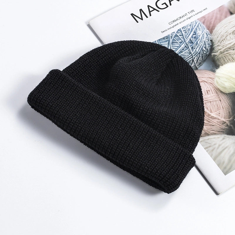 Unisex Minimalist Solid Color Crimping Wool Cap