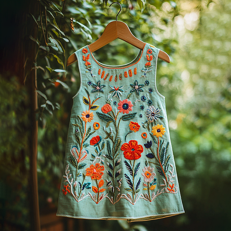 Utbros Vintage Boho Floral Linen Top