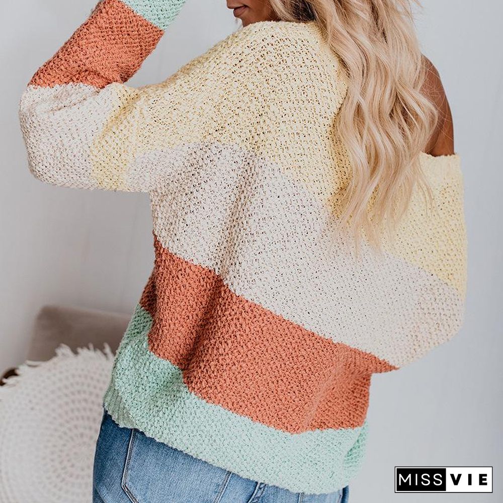 Women's Loose Striped Sweater