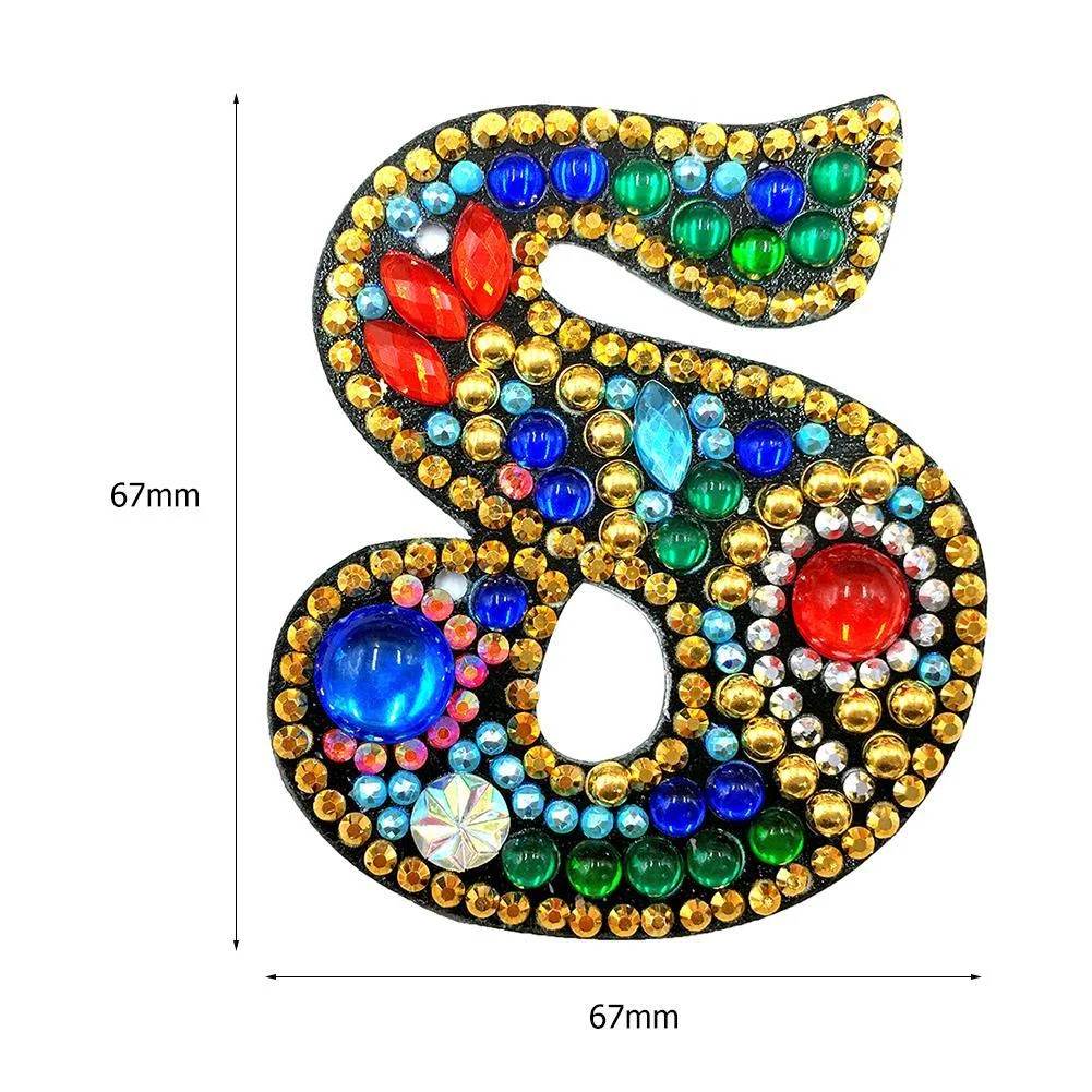 DIY Key Chain Diamond Painting Letters Women Girl Bag Keyring Pendant Gift