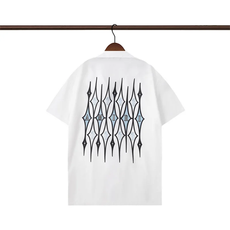 AMIRI 2023 new silk short-sleeved shirt
