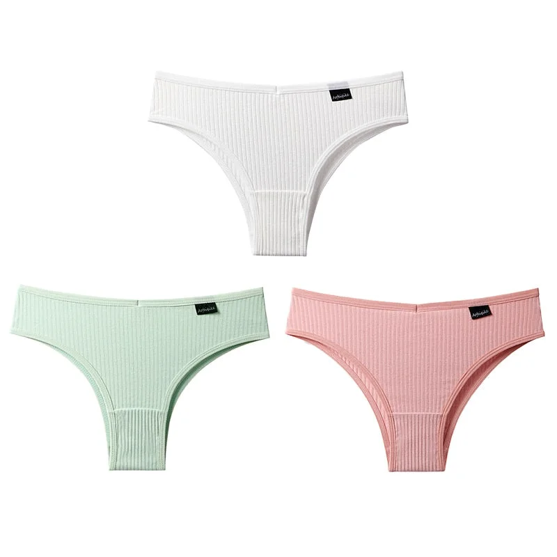 Cotton Panties Female Underpants Sexy Panties for Women Briefs Underwear Comfortable Brazillian Ladies Bikini Pantys 3PCS/Set