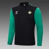 2023/2024 Real Betis Half-Pull Training Suit Black Football Shirt 1:1 Thai Quality Set