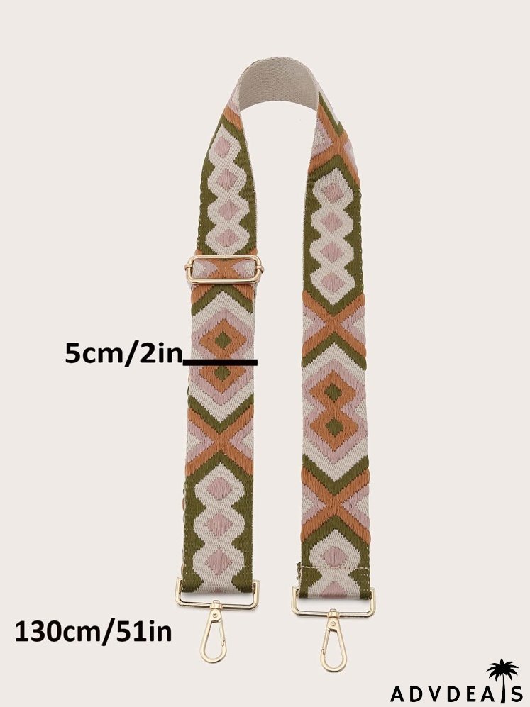 Colorblock Geo Graphic Bag Strap