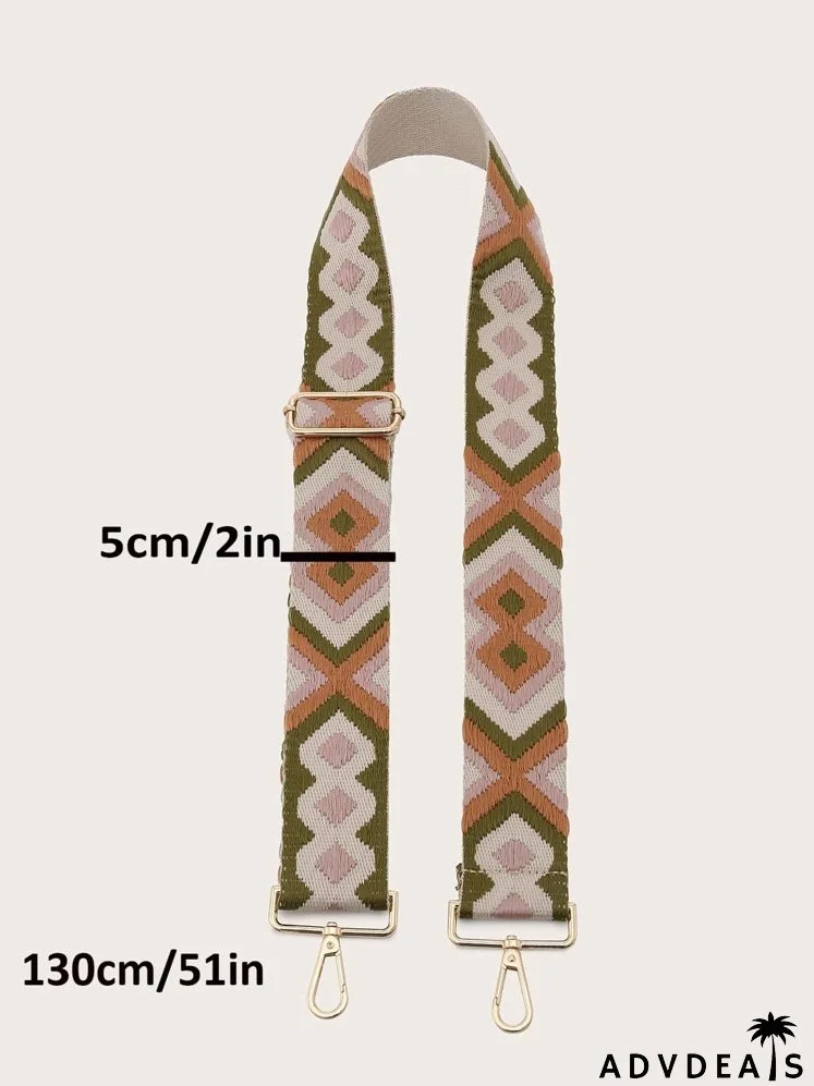 Colorblock Geo Graphic Bag Strap