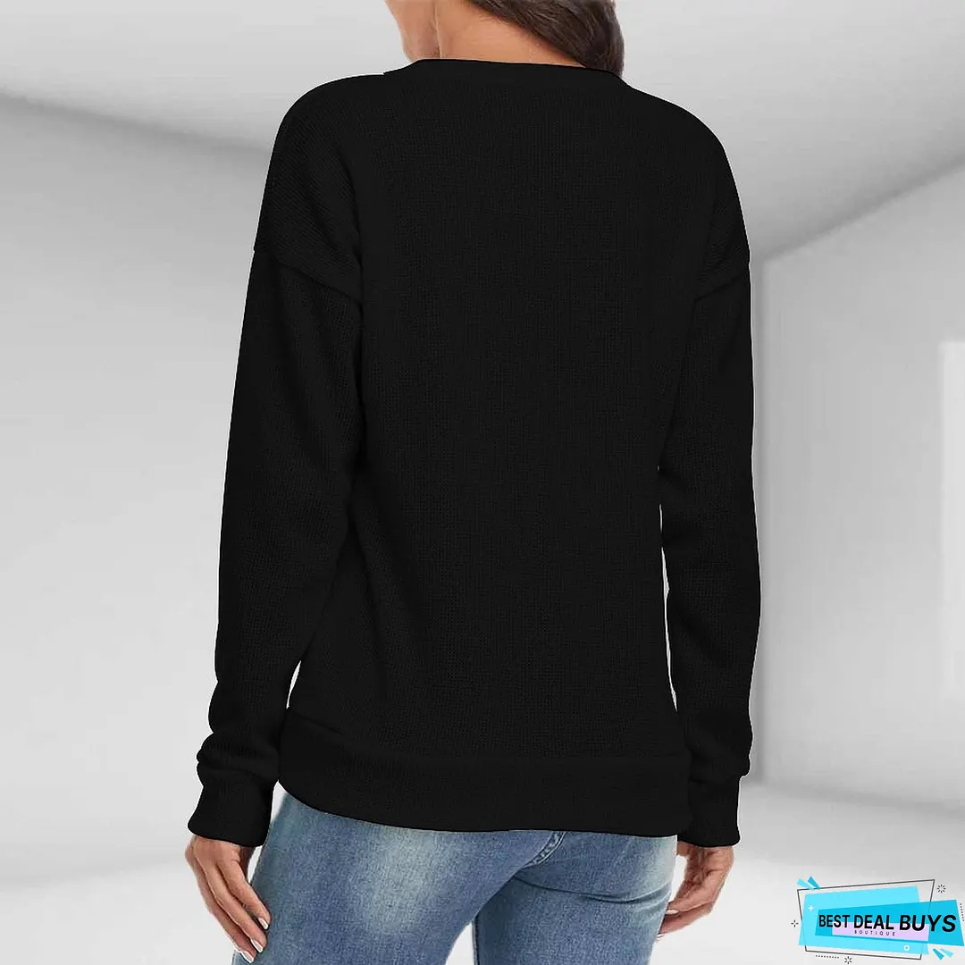 Christmas Top   Printed Casual Long Sleeve Top