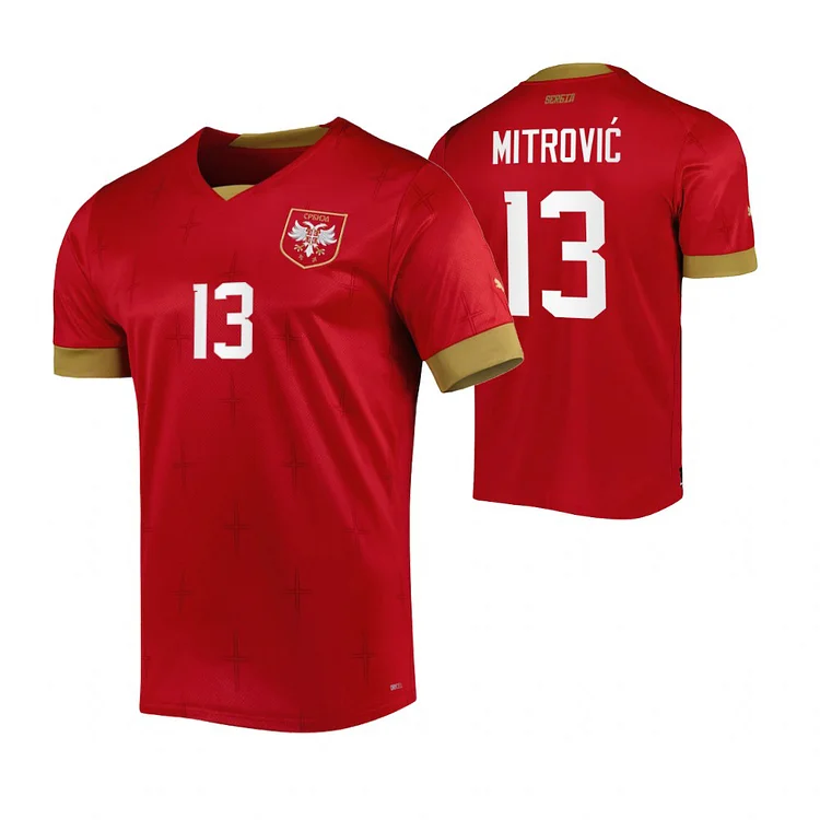 Serbien Stefan Mitrović 13 Home Trikot WM 2022