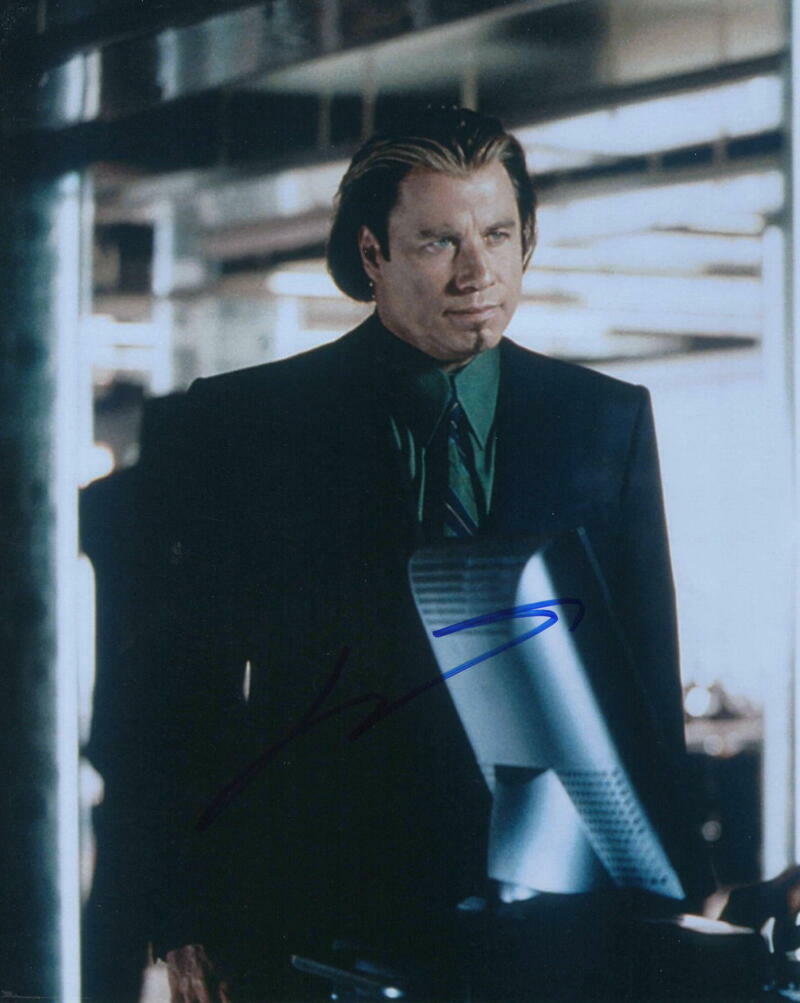 JOHN TRAVOLTA SIGNED AUTOGRAPH 8X10 Photo Poster painting - PULP FICTION, FACE/OFF, FILM ICON