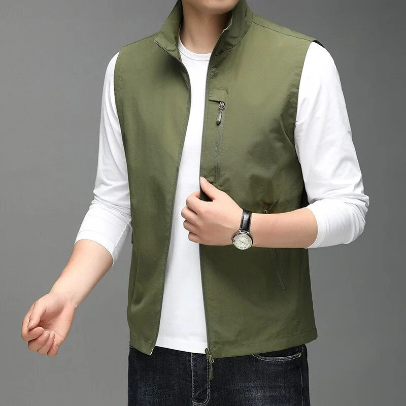 Oocharger New Arrivals Spring and Autumn Men's Japanese Korean Outdoor Men Casual Classic Scratch Wear Resistant Vests Jackets
