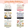 17"-22" Cartoon Hat 6 Pcs Reborn Baby Doll Accessories Set - RBBI-Myrebornbabydoll&reg; Myrebornbabydoll&reg;