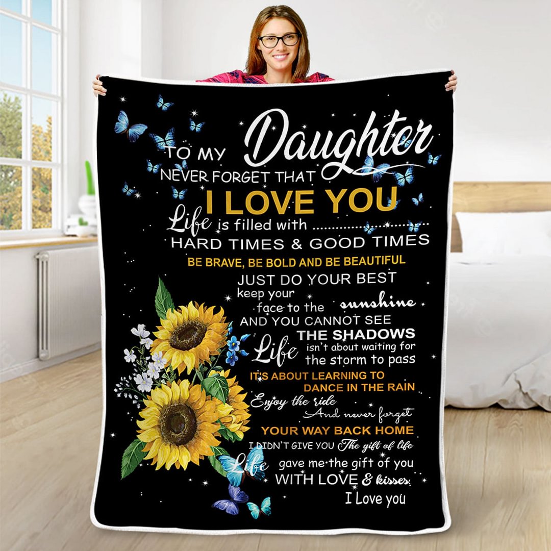 Never Forget That I Love You - Family Blanket - New Arrival, Christmas Gift For Daughter