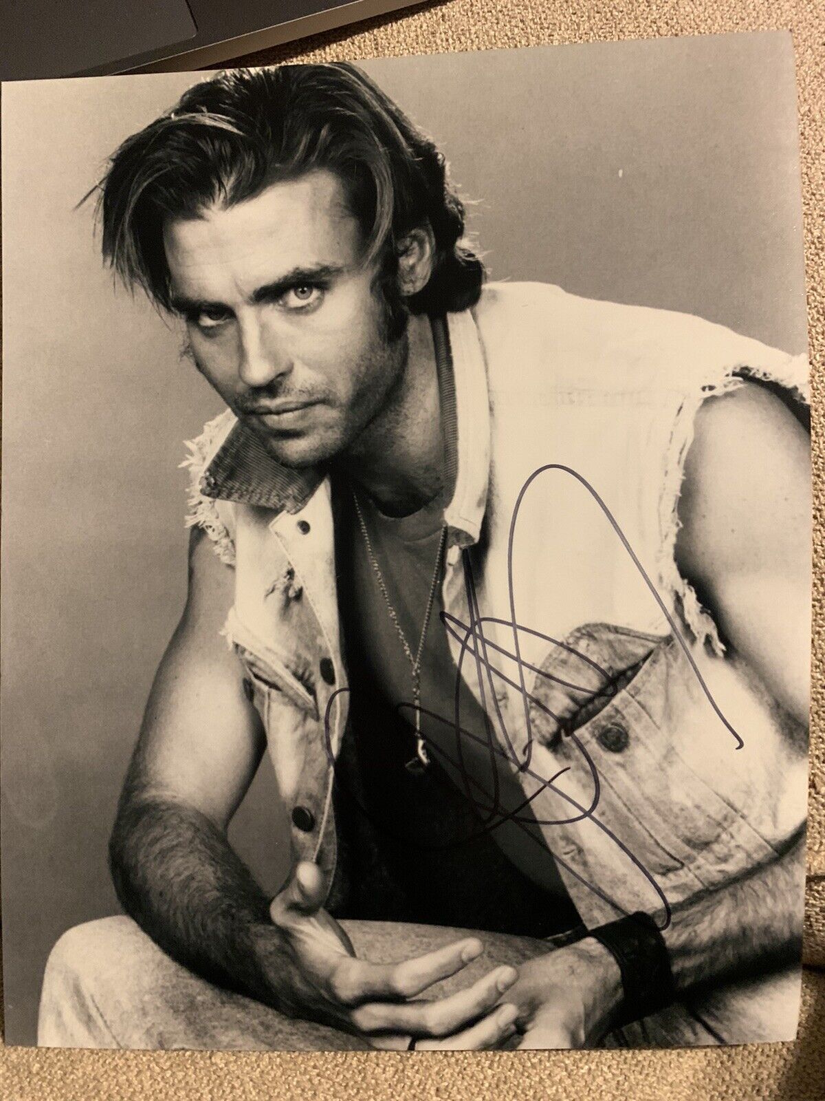 JEFF FAHEY - Signed 10x8 Photo Poster painting - LOST, Machete