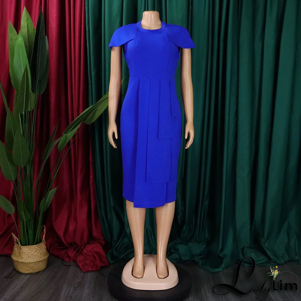 Ladies Africa Summer Elegant Short Sleeve Bodycon Dress