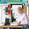 Wireless Doorbell, Intercom Doorbells Hands-Free, Waterproof Full Duplex Door Bell Two Way communication for Home Office 1000ft Range Doorbell Chime with 8 Volume Levels& LED Flash