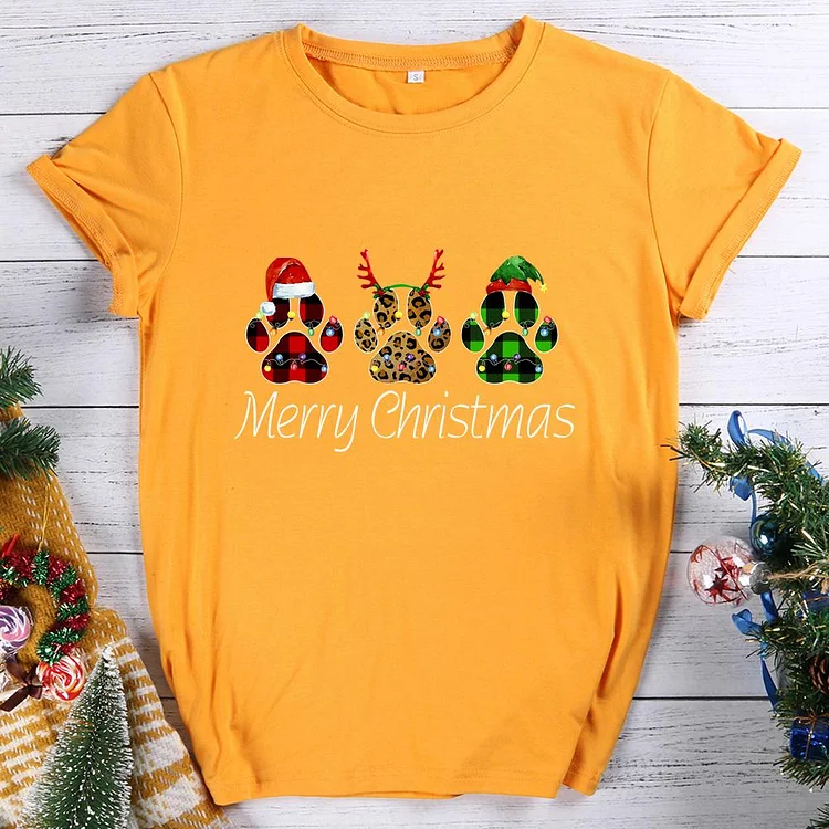 Merry Christmas Dog Christmas T-shirt Tee -611256