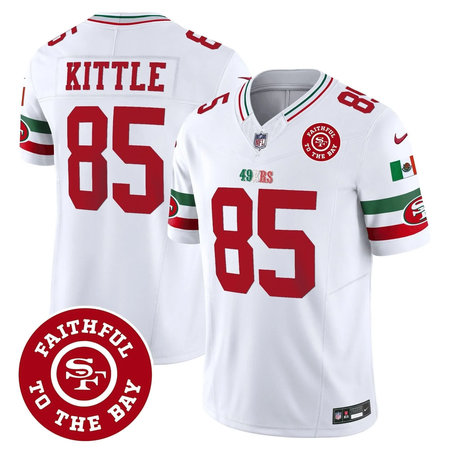 Youth San Francisco 49ers #85 George Kittle White Mexico Faithful To The Bay Patch Vapor F.U.S.E. Limited Jersey