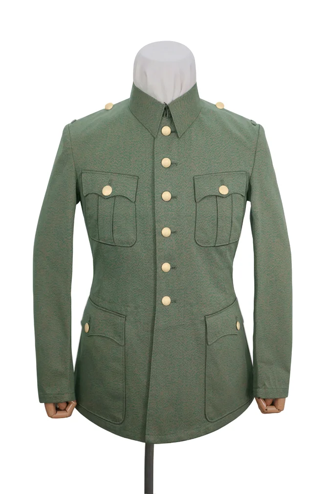   Polizei German General Officer Mottled Green Summer Service Tunic (6 buttons) German-Uniform
