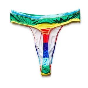 Rainbow Color Men's Underwear Sexy Seduction T-shaped Low Rise Sexy Polyester Monog