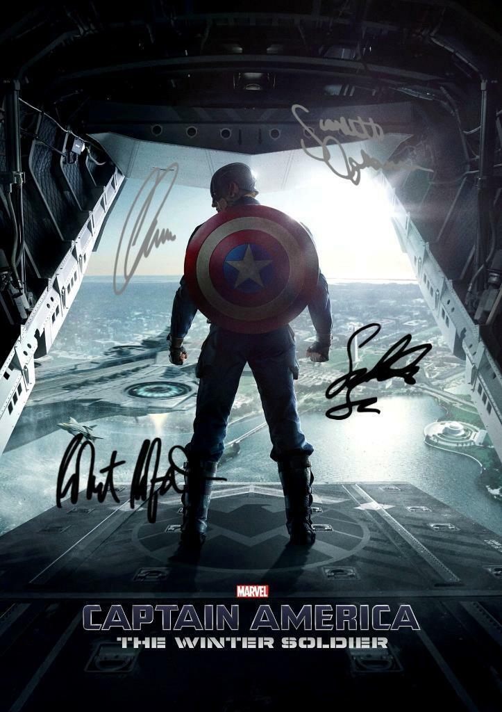 CAPTAIN AMERICA 2: WINTER SOLDIER PP SIGNED Photo Poster painting POSTER 12 X 8