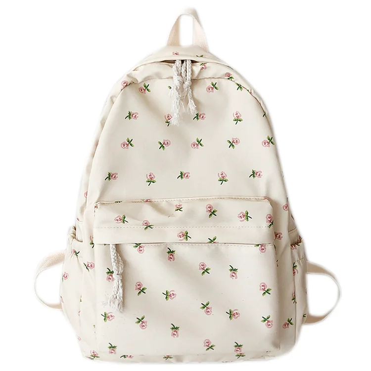 Fashion Floral Printed Backpack Student Travel Large Capacity Schoolbag (A)