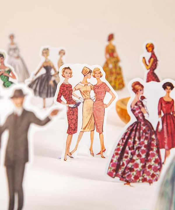 320 Pcs Vintage Fashion Show Paper Stickers Set-Himinee.com