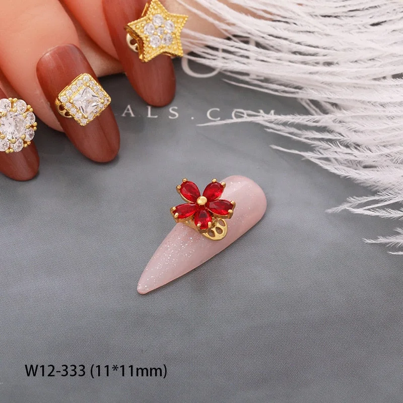 Japanese Nail Art Zircon High Speed Transfer Beads Rotatable Nail Alloy Pearlescent Nail Accessories DIY Nail Designer Supplies