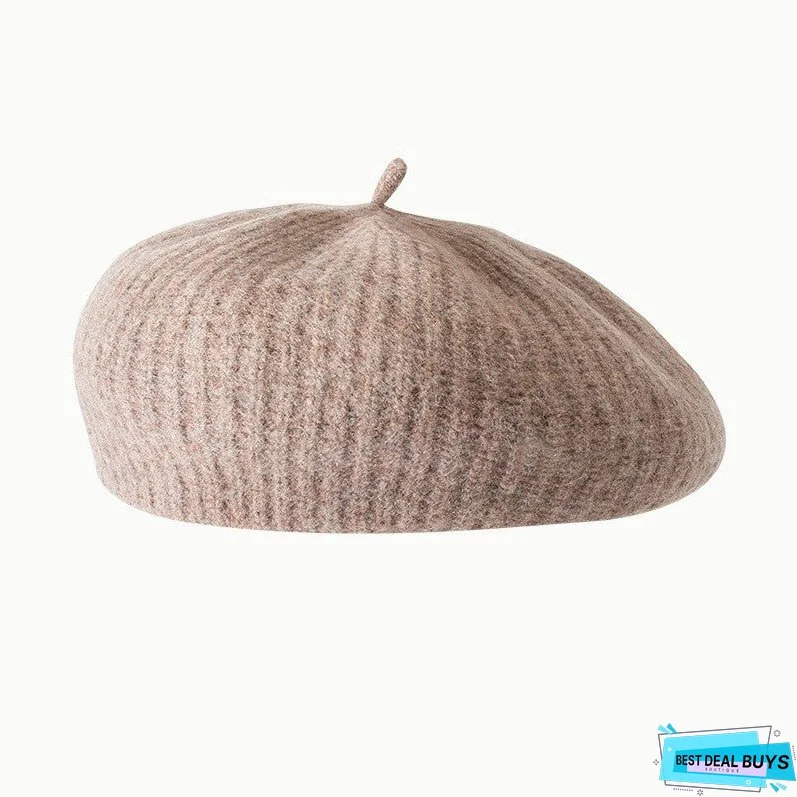 Fashion Personality Wool Beret Women England Retro