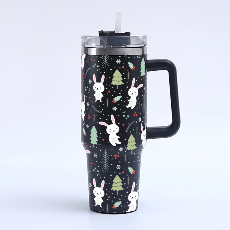 Christmas Cute Santa Claus Snowman Elk 201 Stainless Steel 304 Stainless Steel Thermos Cup 1 Piece
