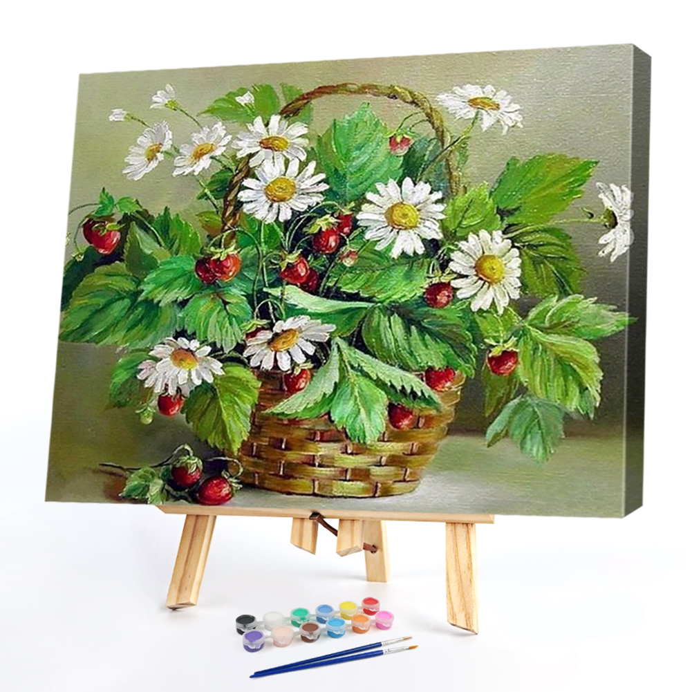 

40*50CM Paint By Numbers-Flower Basket, 501 Original