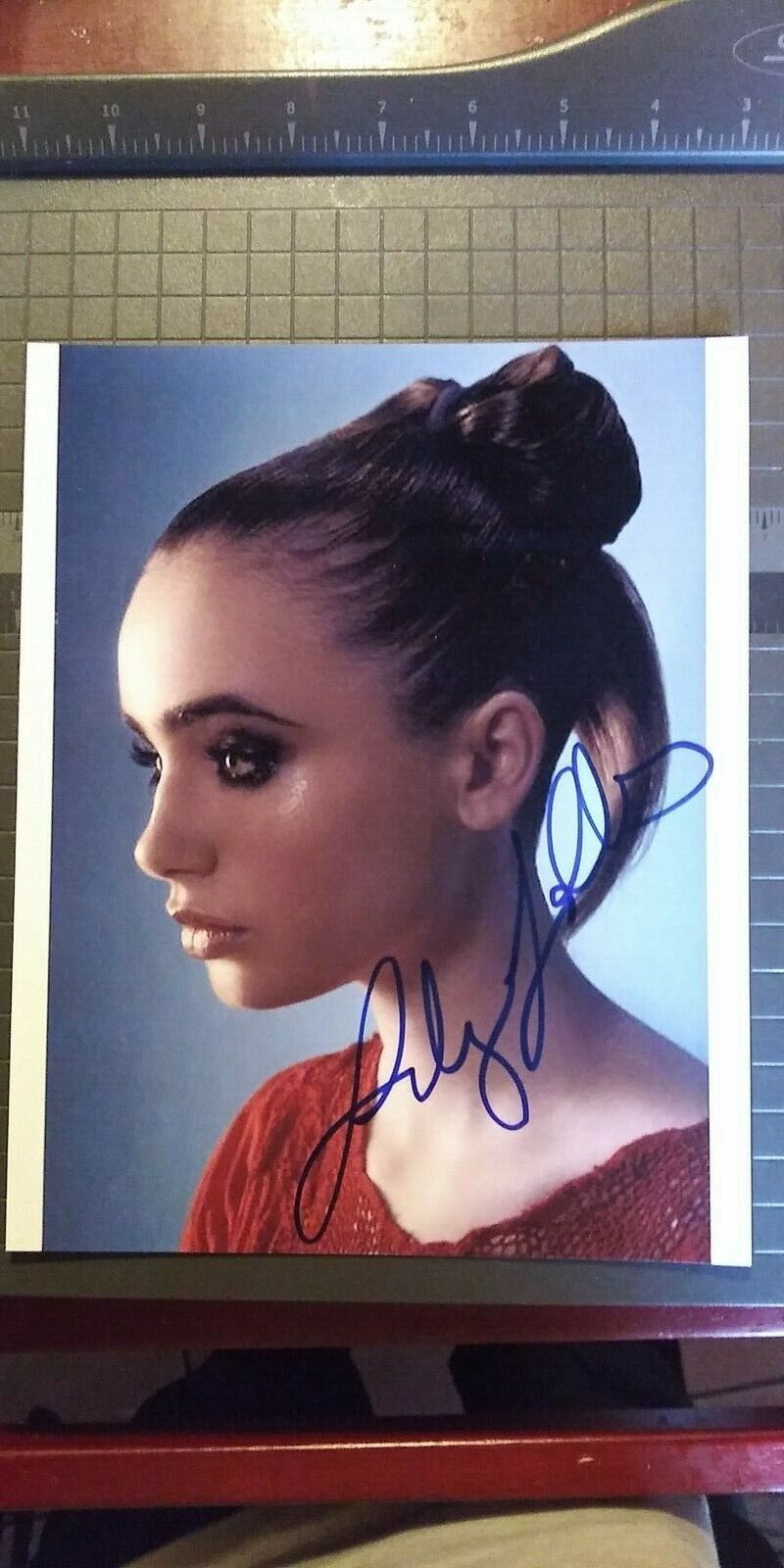 Lily Collins signed 8x10