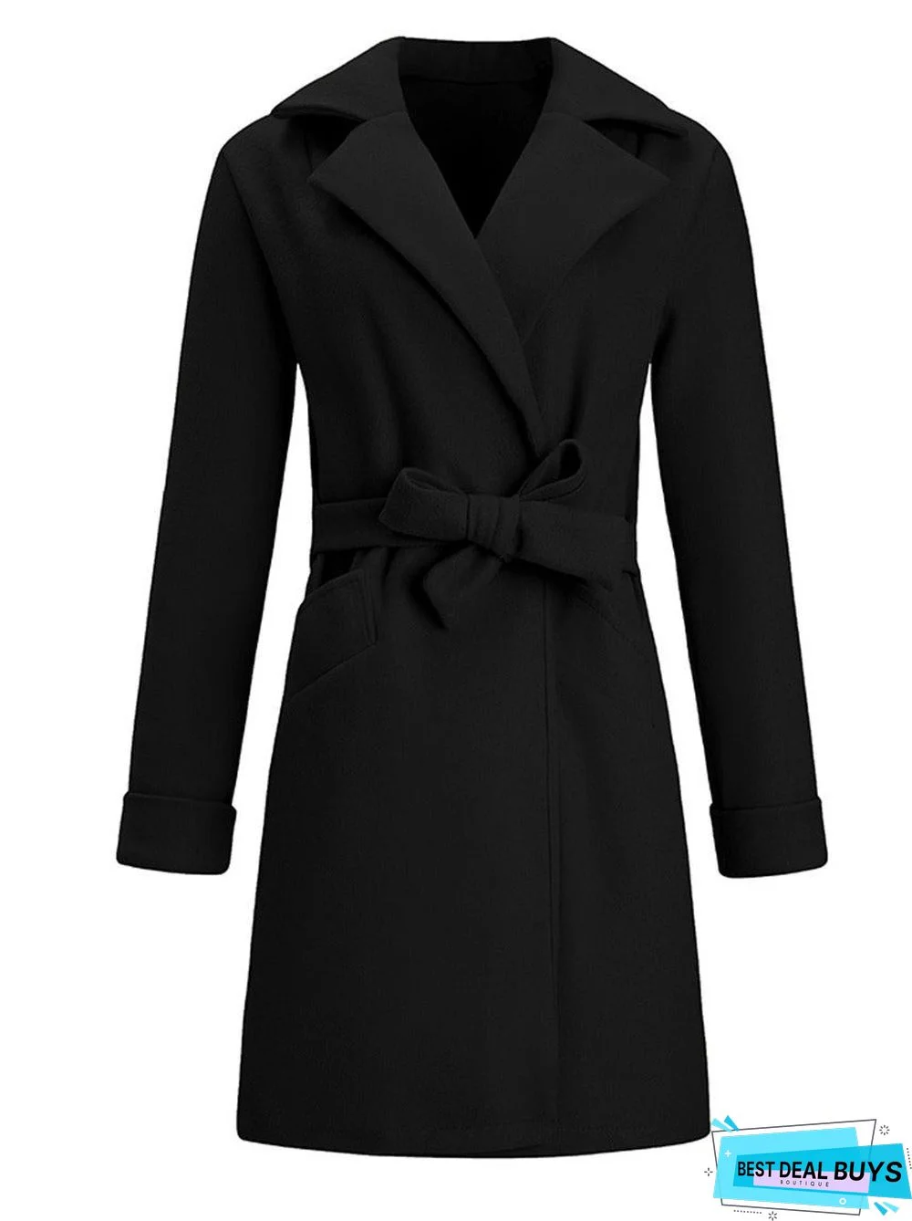Fashion Belt Lapel Coat