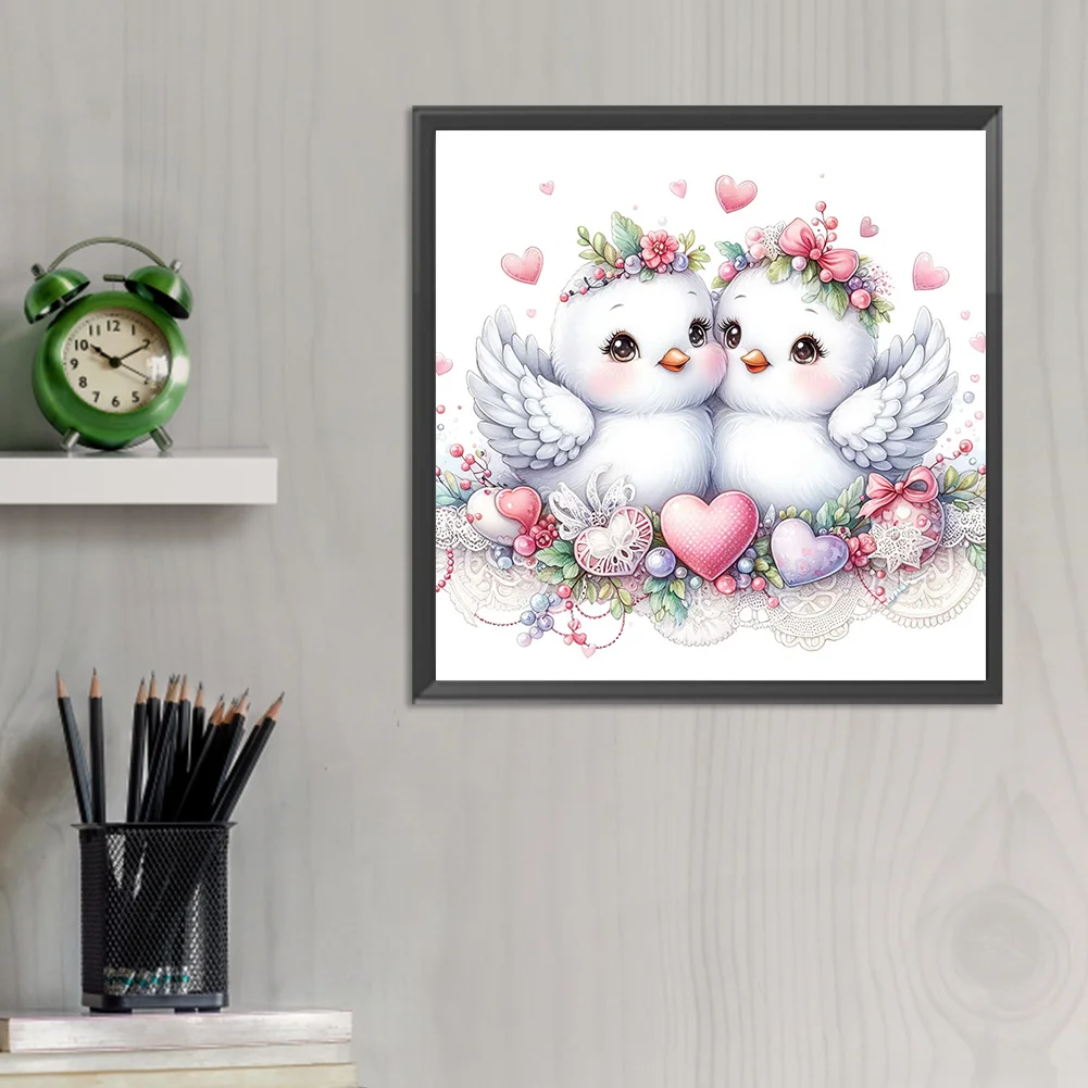 Diamond Painting - Full Round Drill - Cute Pigeon(Canvas|30*30cm)