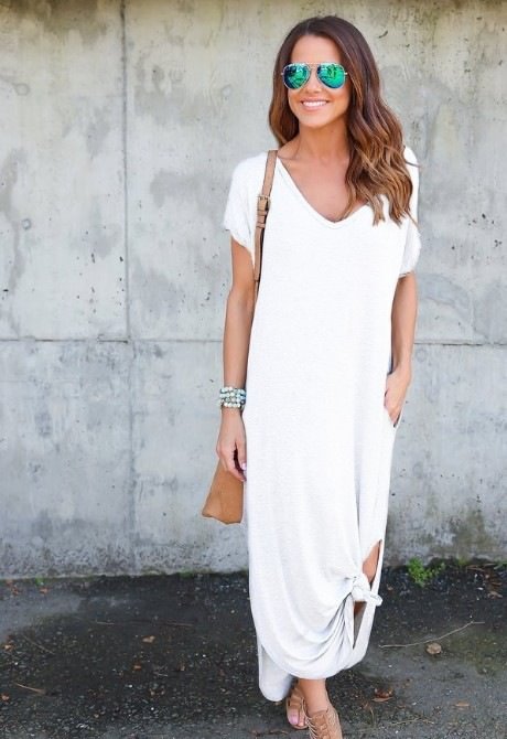 oversized maxi dress with pockets