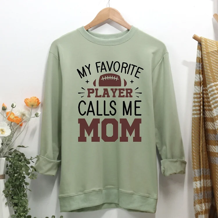 My favorite player calls me mom Women Casual Sweatshirt-Annaletters