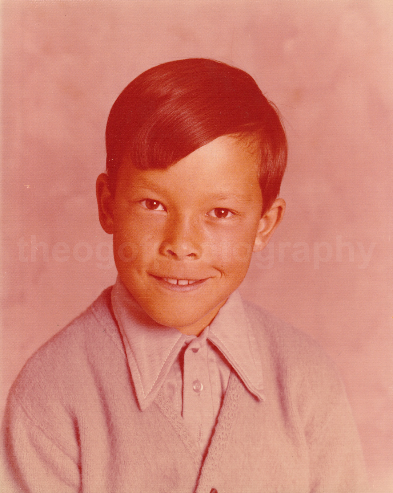 SCHOOL BOY 8 x 10 FOUND Photo Poster painting ColorOriginal Portrait YOUNG 812 1