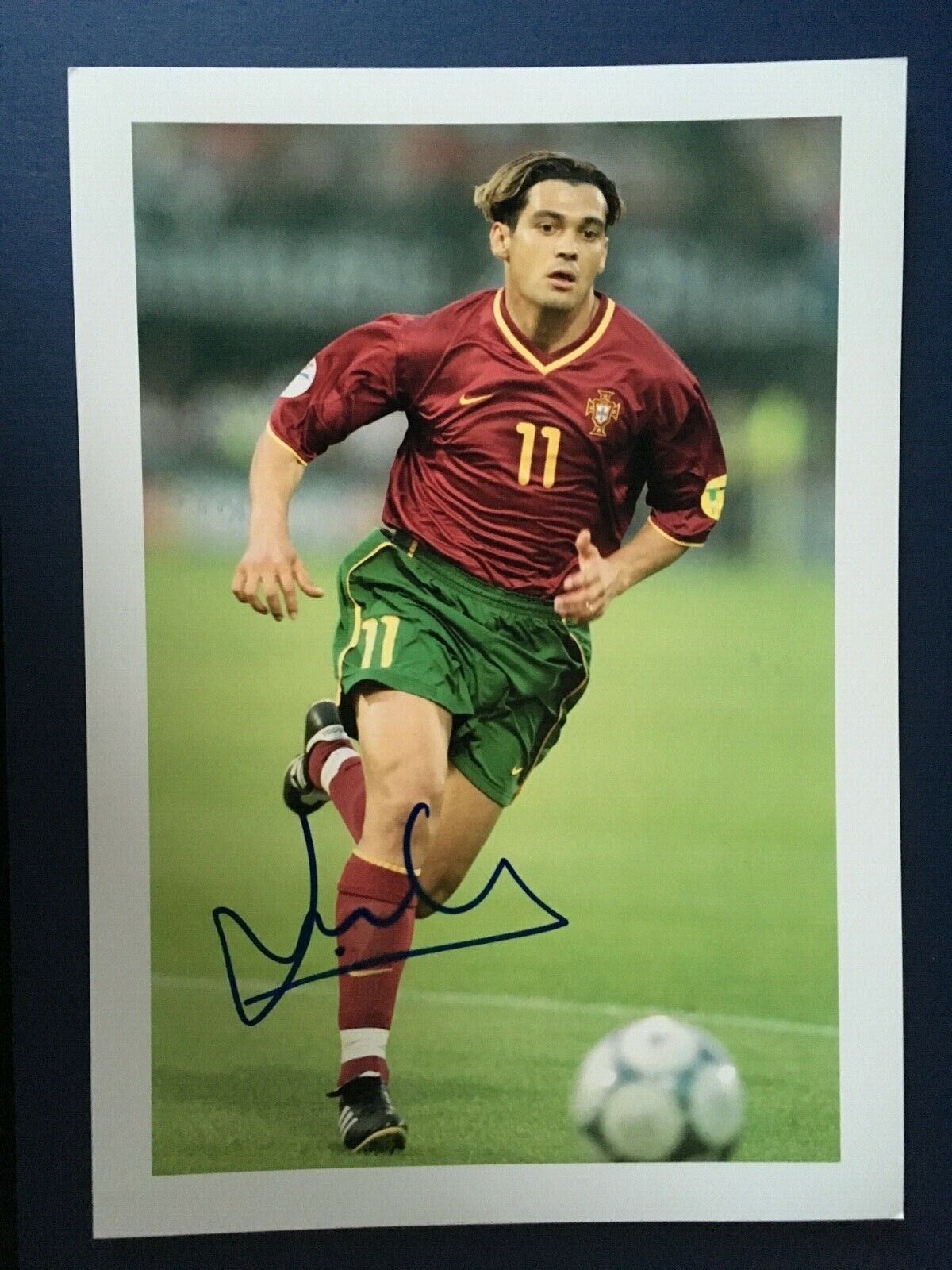 SERGIO CONCEICAO - PORTUGAL INTERNATIONAL FOOTBALLER - SUPERB SIGNED Photo Poster painting